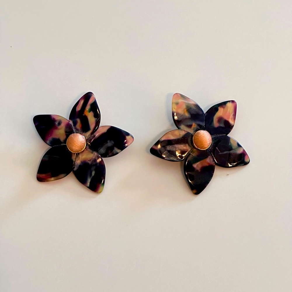 BaubleBar Blue Flower Earrings